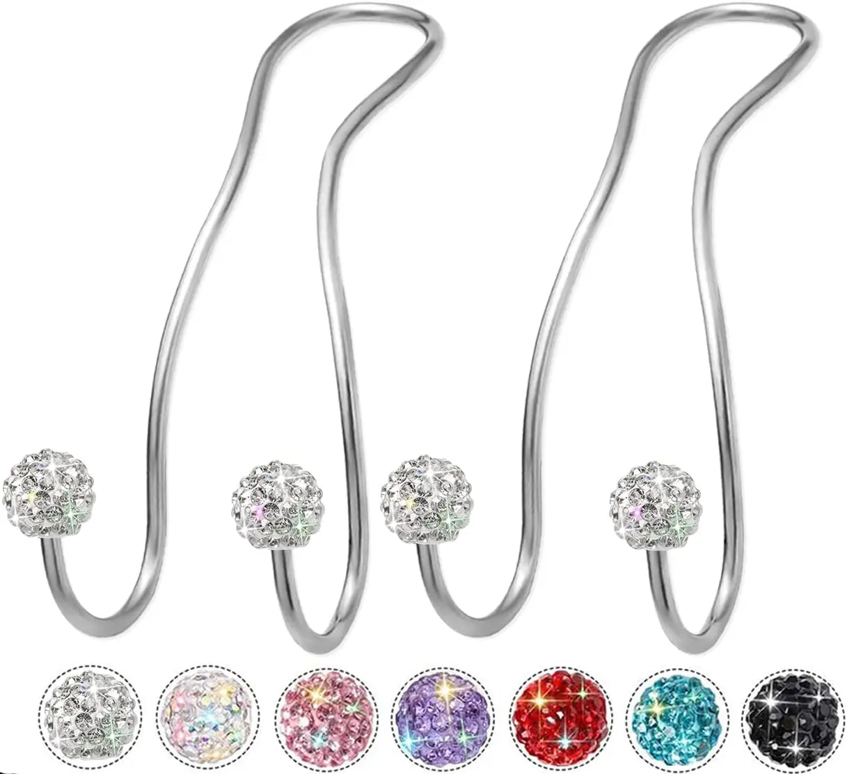 Bling Purse Hook for Car Headrest Hooks 2025 Upgraded Cute Car Purse Hooks Car Seat Hooks for Headrest Metal Car Bag Hooks Car Purse Holder Hook Hange