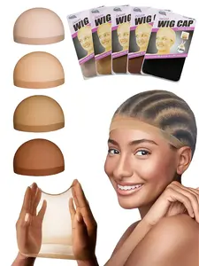 Invisible Breathable Wig Caps, Adjustable Wig Cap, 2 Packs of 4, Comfortable & Stylish, Lightweight & Heat-Resistant, Suitable for All Skin Colors