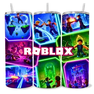 Roblox  20 oz Tumbler - BPA Free, stainless steel, Leak proof, durable, with clear lid