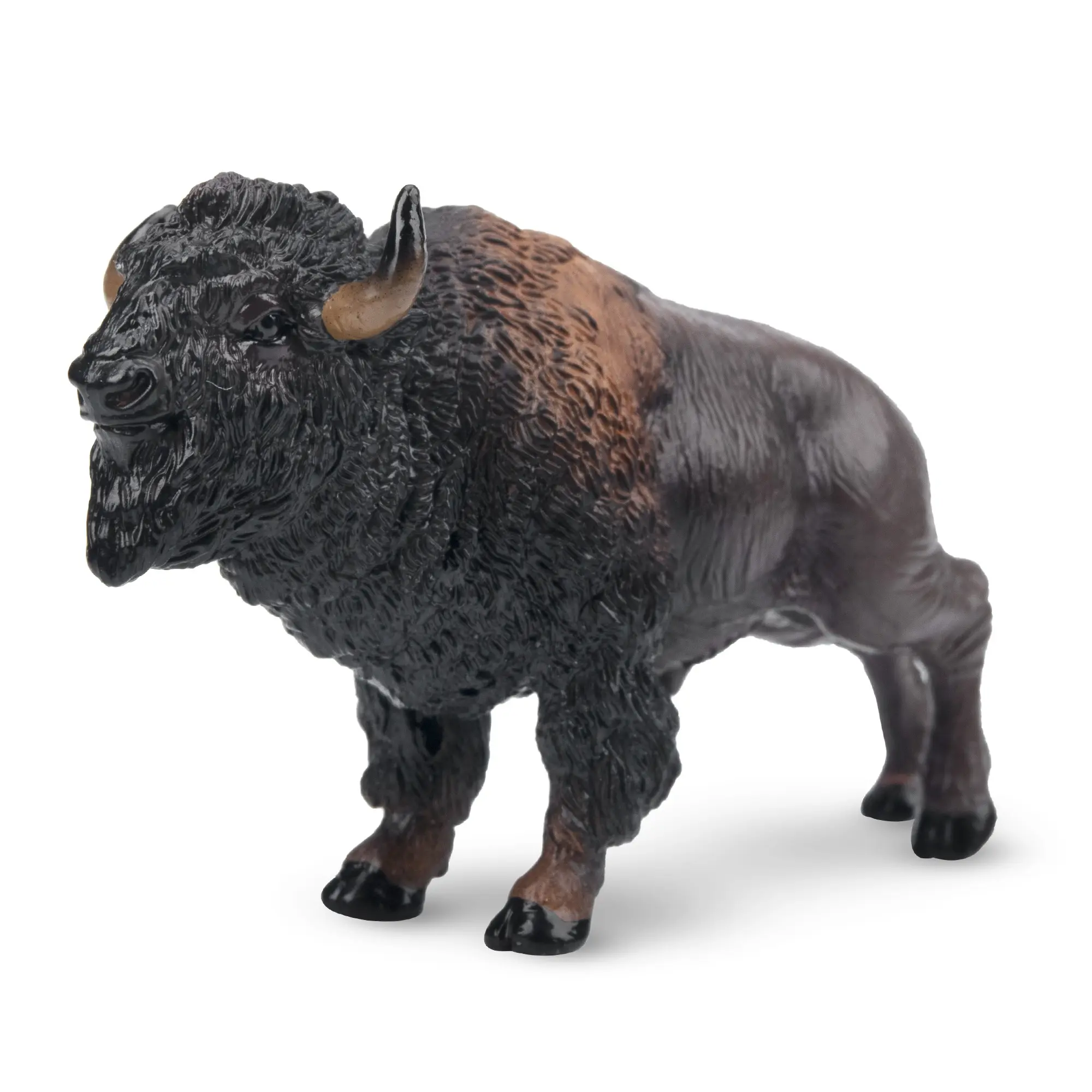 TOYMANY PVC Plastic Hand-Painted Mini American Bison Figurine - Realistic Wildlife Model, Kids Aged 3+ Early Education Toy, Decorative Ornaments, Desk Decor Gift, Box, Figurines & Miniatures