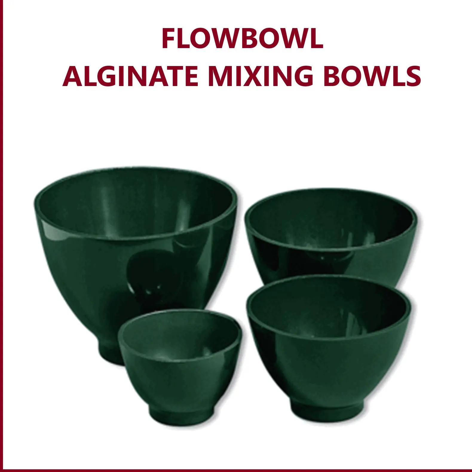 Multipurpose Flexible Rubber Impression Mixing Bowl Small, Medium, Large