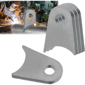 Weld  Tabs, Steel Shock mounts,  Weld  Tabs Axle Mount with a 1/2" Hole. 2-3/8" Height, /4" Wide, 1/4" Thick Fits 1.5" to 1.8" Axle Pack of 4 Tabs Steel Mounting Bracket -7