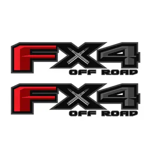 FX4 Off Road F_Red Decal Replacement Sticker F 150 Bedside