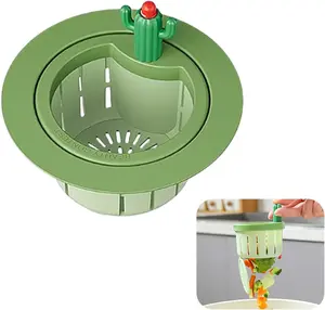 Kitchen Sink Drain Strainer, Sink Filter Waste Collector Stopper Squeezable Automatic Draining Basket for Food Home