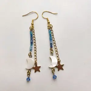 Blue Spacey Earrings