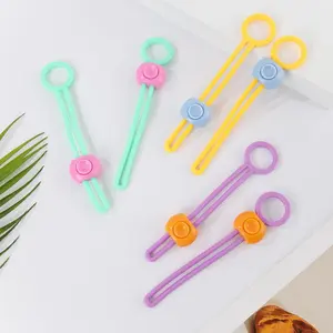 Brcowdp 6-piece bag color sealing rope is suitable for multifunctional sealing ropes such as food bag sealing storage and kitchen bag sealing. Creative binding rope