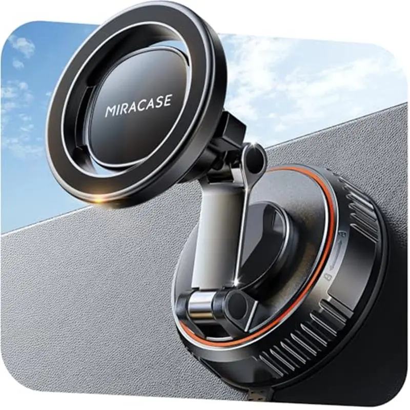 3600gf Strong Magnet & 89+LBS Suction Base]Vacuum Magnetic Phone Holders for Your Car, 360° Adjustable Dashboard & Windshield Mount with Dash Accents f