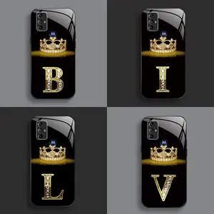 Suitable for [Motorola Moto G Power (2022)] New high-end crown letter glass mobile phone case new business simple explosion-proof mobile phone case affordable anti-fall anti-fingerprint 995