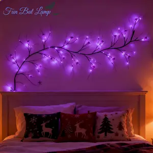 GDSIZHE�� LED Rattan Light with Flexible Design & Playful Bat Ornaments for Indoor/Outdoor Wall Decor, Battery-Powered, Halloween & Christmas Decorations
