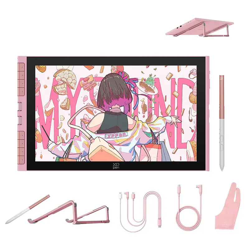 #backtoschoolshopping XPPen Artist 12 3rd Pink Color 11.9-inch FHD Graphcis Drawing Tablet Full-laminated Paper-like Display 8 Customizable Shortcut Keys X4 Smart Chip Stylus 16K Pressure Levels 1920 x 1080 Resolution Anti-glare Computer Connection Nedded