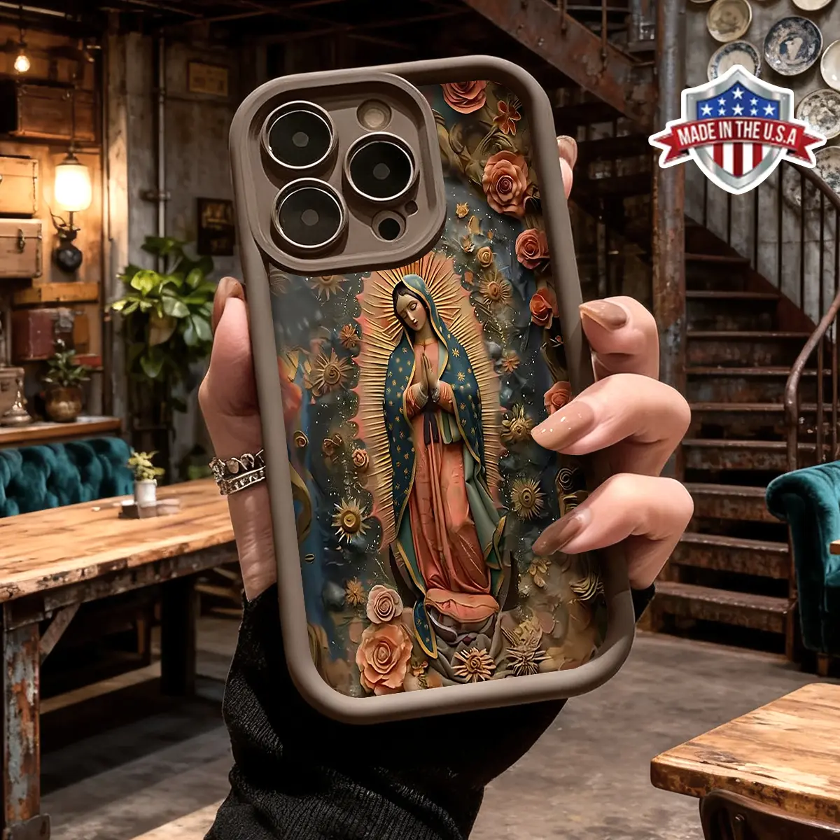 Vintage Religious Floral Aesthetic Silicone Phone Case for iPhone 17 Pro Max,16,15,14,13,12,11,XR,XS Plus - Hyperrealism Glam Minimalist Air Slim,Shockproof,Anti-Drop,Lightweight TPU Mobile Phone Accessory Cover, Accessories