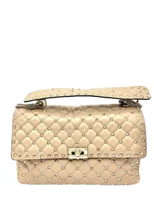 Pre-owned Valentino Leather Shoulder Bags VALENTINO. GARAVANI ROCKSTUD SPIKE HANDBAG