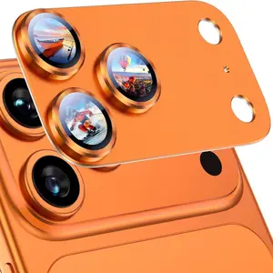 1pcs Phone Lens Protection Film Accessories, PP Material Full Wrap, 9h HD Tempered Glass, 3 Colors Available, Fits iPhone 17 Pro Max, Protector