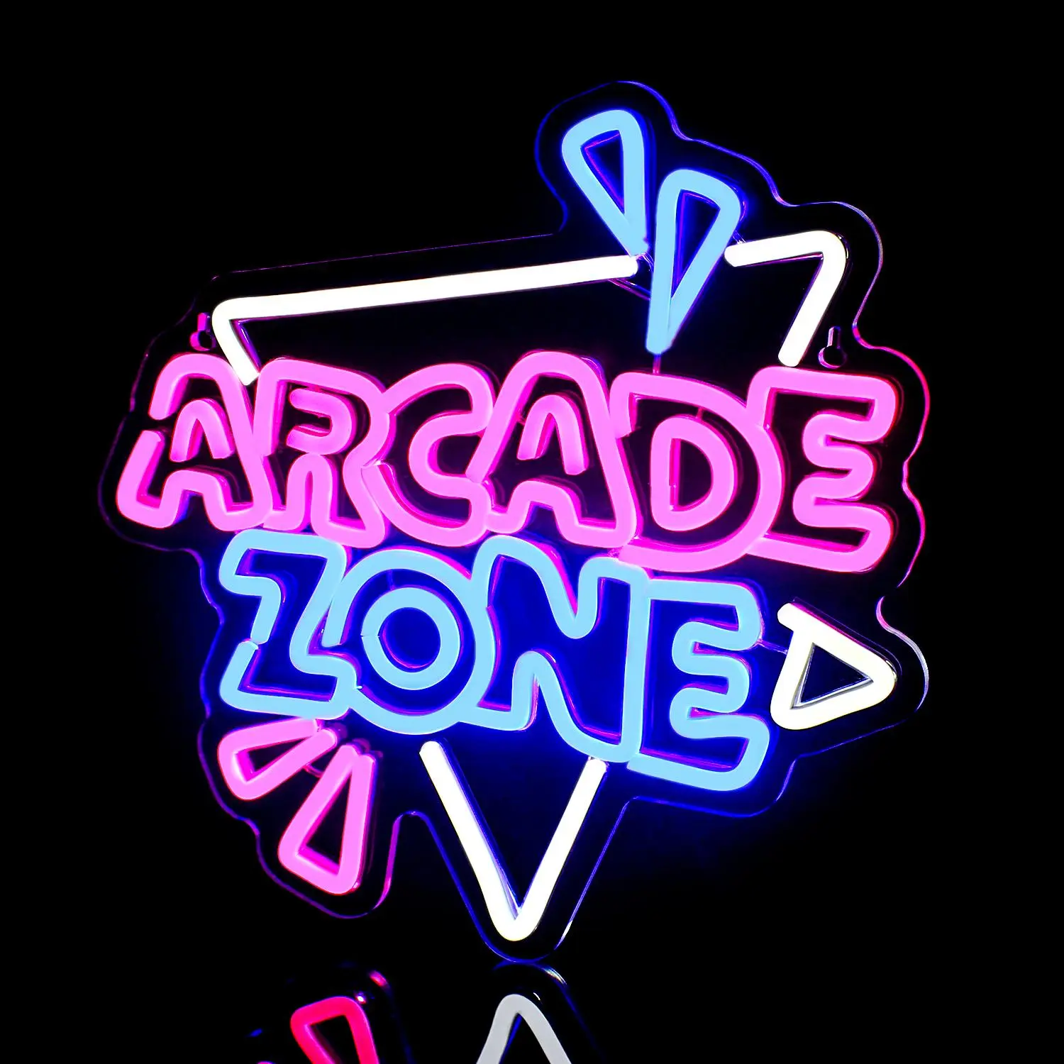 Arcade Zone Neon Sign, USB Powered LED Glowing Wall Mounted Neon Light, Decorative Light for Arcade Game Room, Mall Game Area, E-sports, Game Studio