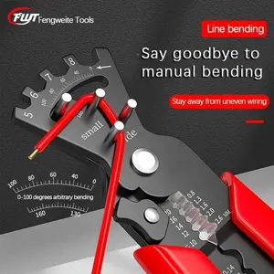 Professional Grade Wire Bending Pliers with Handles, Electric Wire Stripping and Crimping Tool, Precision Hand Tool for Electricians