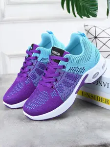 Women's Fashion Sneakers, Thick Sole Design, Large Size Comfort Walking Shoes, Trendy Casual Daily Wear, Textile Upper, All Seasons, Mesh Breathable Sneakers, Patchwork Sneakers, Thick Soled Sneakers