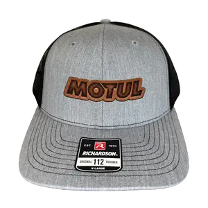 Motul Oil Custom Leather Patch Hat Richardson 112 Trucker Cap for Car Enthusiasts Mechanic Gift Racing Apparel Automotive Style Snapback Hat for Men Motor Oil Gear