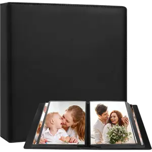 8x10 Photo Album 168 Pockets Holds 168 Photos Large Capacity Leather Cover Photo Book for Family Wedding Baby Party Holiday and Christmas Pictures Black