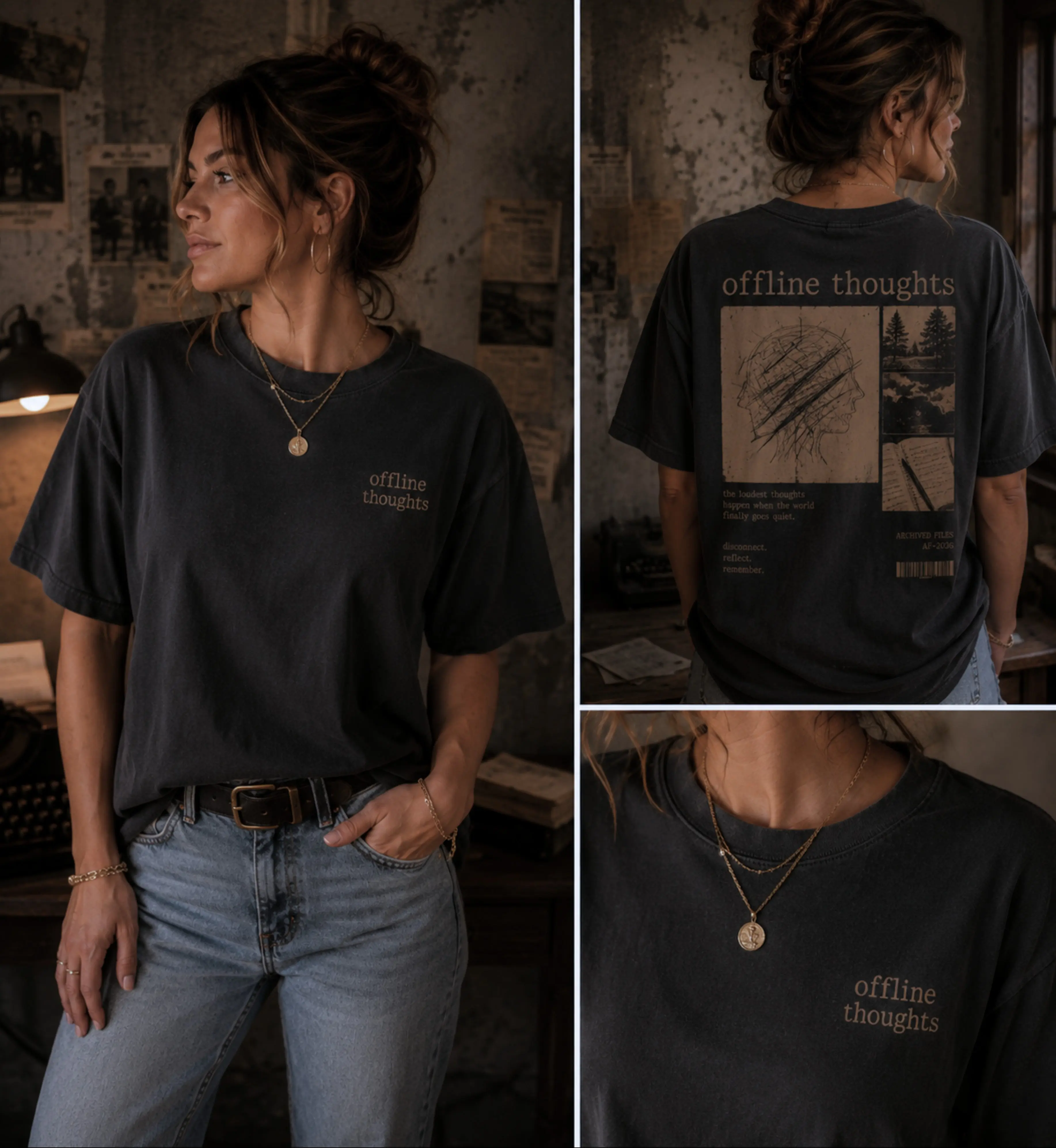 Offline Thoughts Graphic T-Shirt