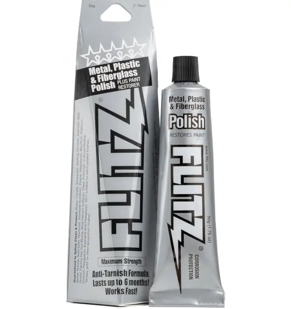 Multi-Purpose Metal Polish Paste - 1.76oz Tube of USA-Made Chrome Polish - Works on Stainless Steel, Aluminum, Plastic, Jewelry and Cars - Non-Abrasive Cleaner & Rust Remover (1 Pack)