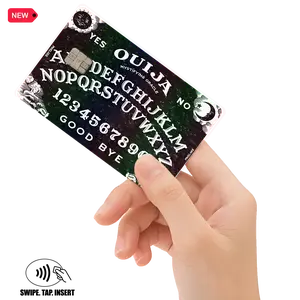 Oujia Board Holographic Debit Credit Card Decal Adhesive Stickers Waterproof Premium Quality Custom Orders Available Easy Application Durable Material