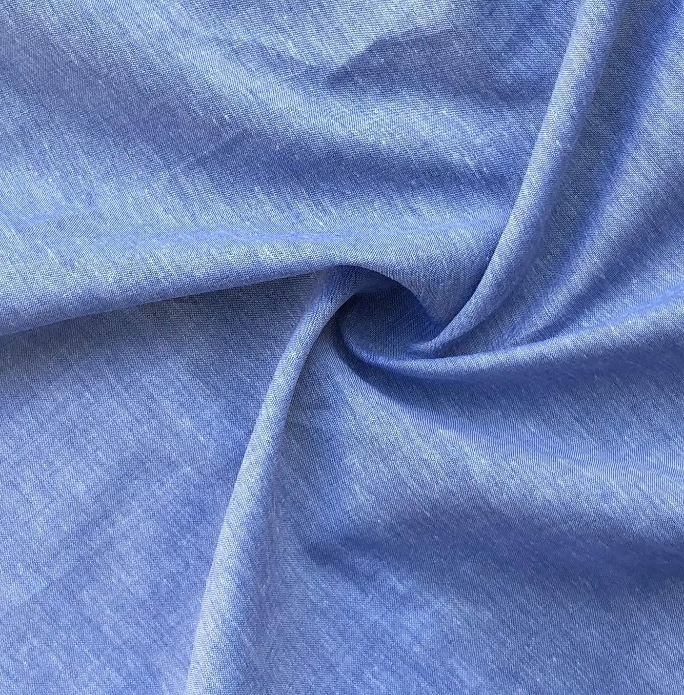 58" 100% Pima Cotton Chambray 3 OZ Voile Baby Blue Light Woven Fabric by The Yard