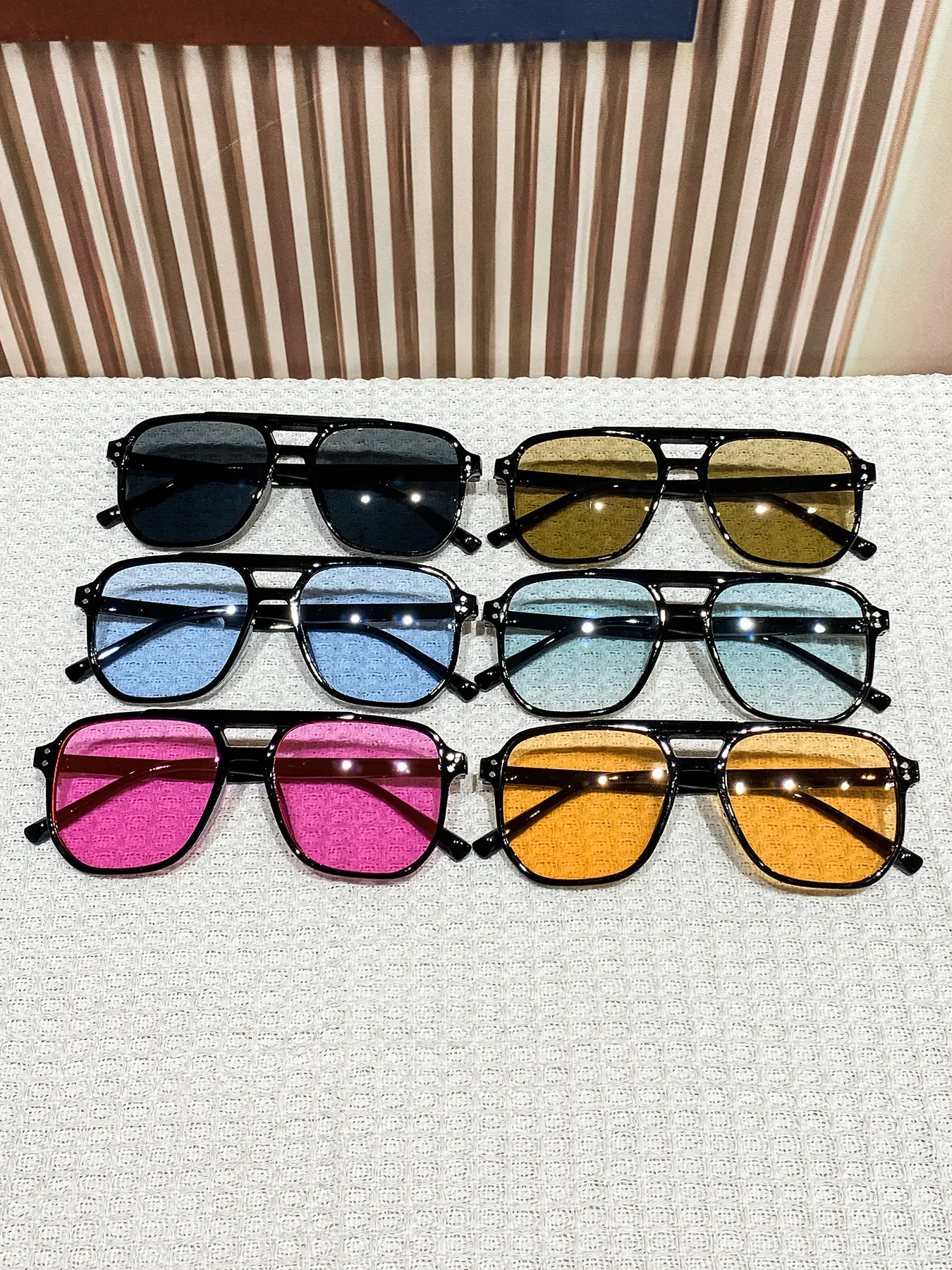 Men's Fashion Square Frame Glasses, Plastic Dual Beam Eyewear, Casual Business Commute, Street Style, Durable Trendy Design, Trendy Beach Eyewear, Square Sunnies, Fashionable Frames Sunglasses