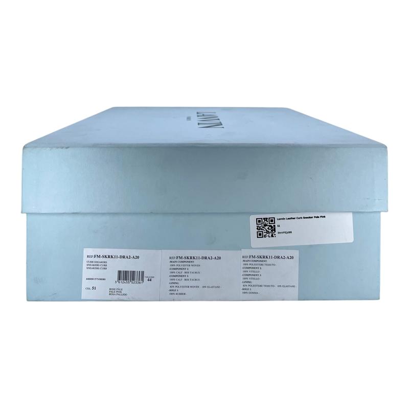 Lanvin Leather Curb Sneaker Pale Pink