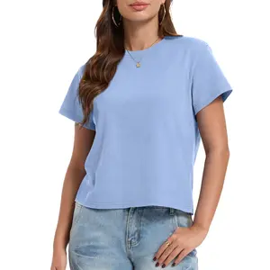 【3 FOR LESS】 FAIABLE Heavyweight Cotton T Shirt Vintage Washed Relaxed Fit Crewneck Tee Casual Short Sleeve Basic Tops Premium Thick Soft Summer Tshirt Trendy Everyday Essential
