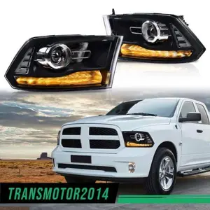 Clear Black Projector Headlights w/LED DRL Fit For 2013-2018 Ram 1500 2500 3500