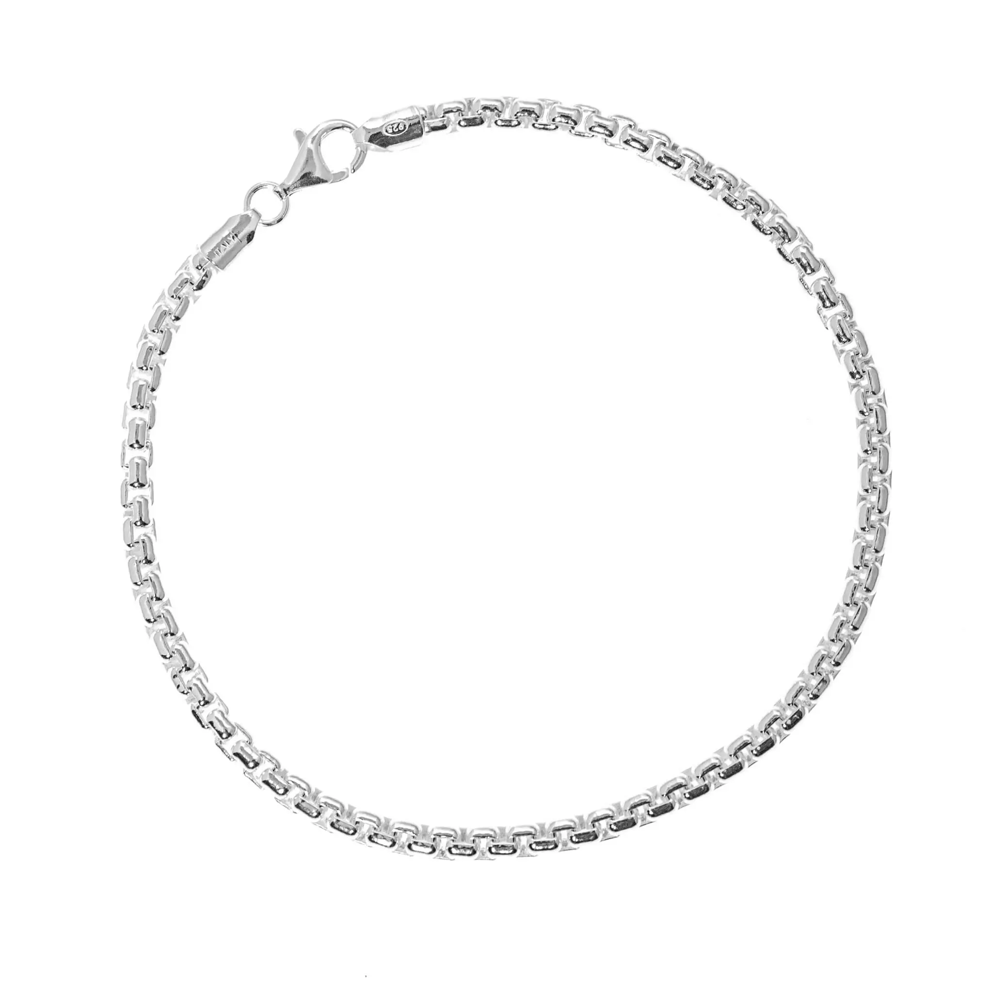 Silver Rounded Box Bracelets
