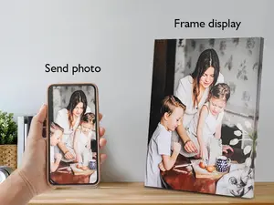 Custom Canvas Prints with Your Photos Framed Canvas Customized Wall Art Personalized Canvas Pictures for Pet/Family Gifts for Mom/Men/Women