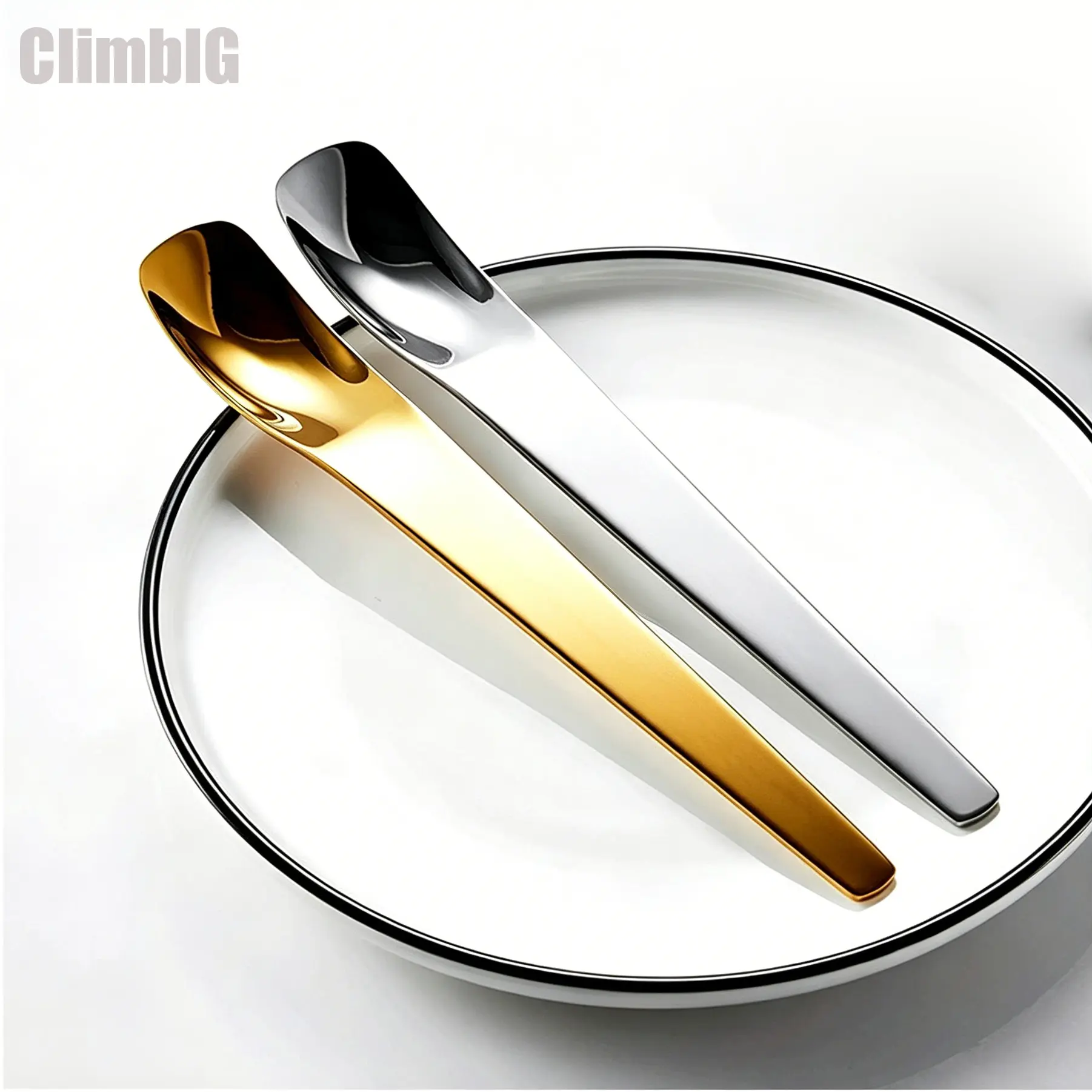 4Pcs Long Handle Stainless Steel Spoon, Yogurt Oatmeal Mixing Spoon, Deep Bowl Dessert Spoon, Ice Cream Jar Spoon, Coffee Stirring Spoon, Cake Tasting Spoon