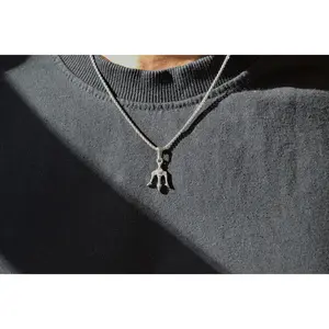 Men's Silver Trident Pendant