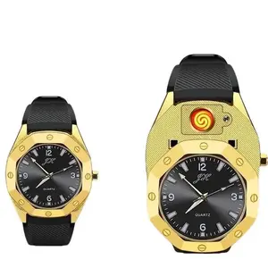 [Lighter only (Without Butane)]2025 Rechargeable Watch Lighter Electronic Mini Windproof Lighter USB Charging  Lighter