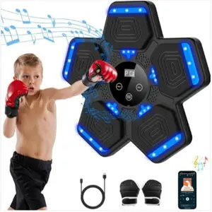 2025 Smart Bluetooth Music Boxing Machine with Gloves – Wall-Mounted LED Punching Target for Home Workouts
