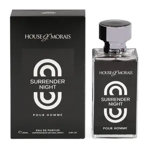 House of Morais Surrender Night Spray Perfume Pour Homme Eau de Parfum 100ml Floral Soft Spicy Fruity Sweet Patchouli Fresh Citrus Amber Musky Scent Regular Edition