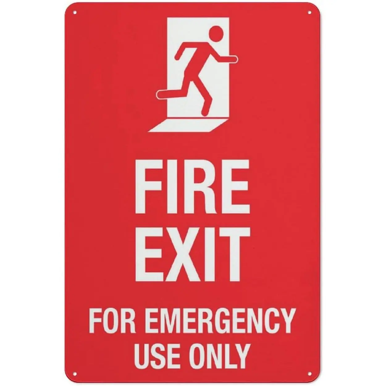 Fire Exit For Emergency Use Only Sign Warning Sticker-Security Sign Outdoor Sign 12 X 8 Inches