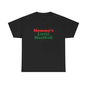 Little Meatball Unisex Heavy Cotton Tee, Funny Italy Shirt, Nic from Love Island, Italian Food Lover Gift, Family Vacation T-Shirt