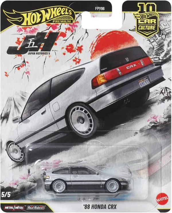Hot Wheels Premium: Japan Historics '88 Honda CRX  [COLLECTIBLES] Toy Car, Collectible