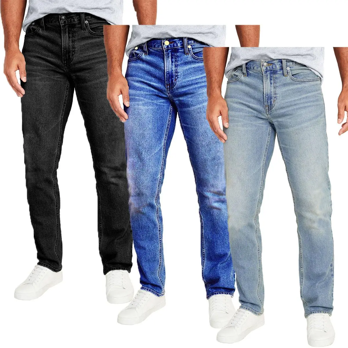 Black-Medium Blue-Light Blue