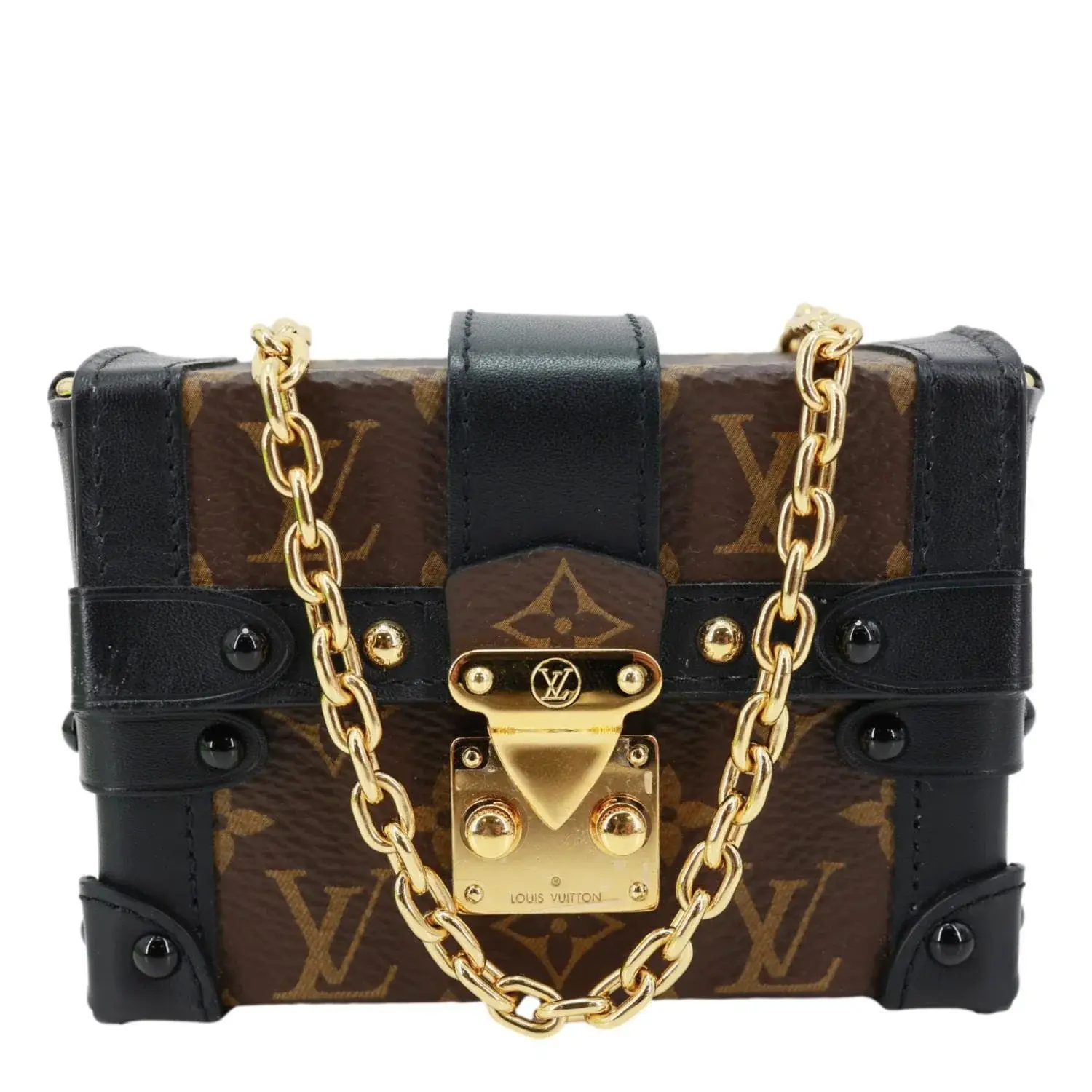 Pre-owned Louis Vuitton Canvas Crossbody Bags Essential Trunk NM Monogram Crossbody Bag Black