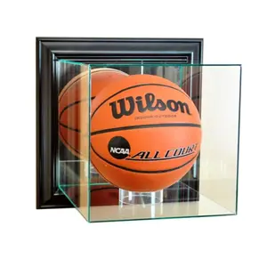 Perfect Cases  Wall Mounted Basketball Display Case- Black