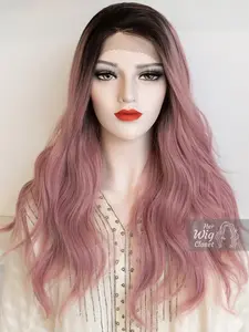 Kelly Her Wig Closet Pastel Pink Ombre Lace Front Wavy Wig
