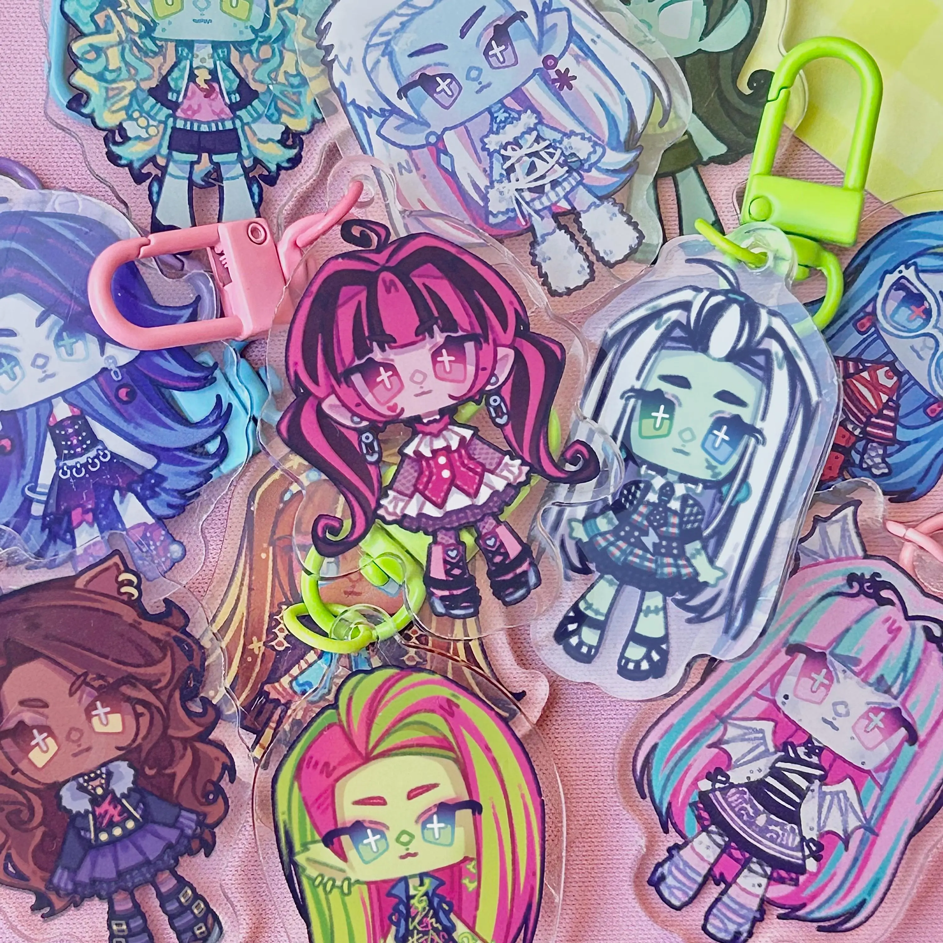 MLP Keychain Acrylic Charms - Cute Keyrings Birthday Gifts – Cute Acrylic Keychain Charms, Perfect Gift for Fans & Collectors