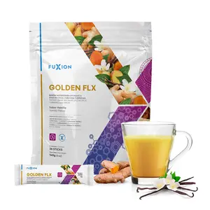 FuXion Golden FLX - Joint Mobility & Flexibility Support Blended Mix - (Vanilla Flavor - 28 Sticks) Healthcare Optimum Organic Beverage