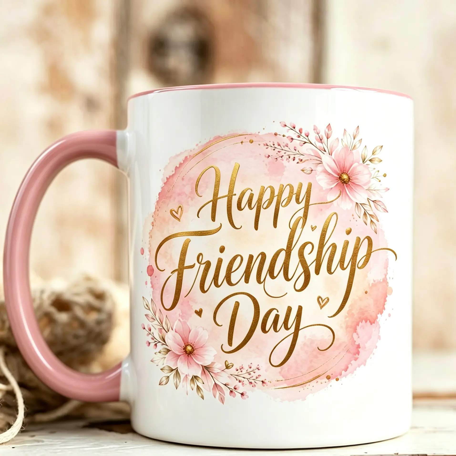 Best Friend Mug – Friendship Day Gift, Cute Floral Coffee Cup for Women