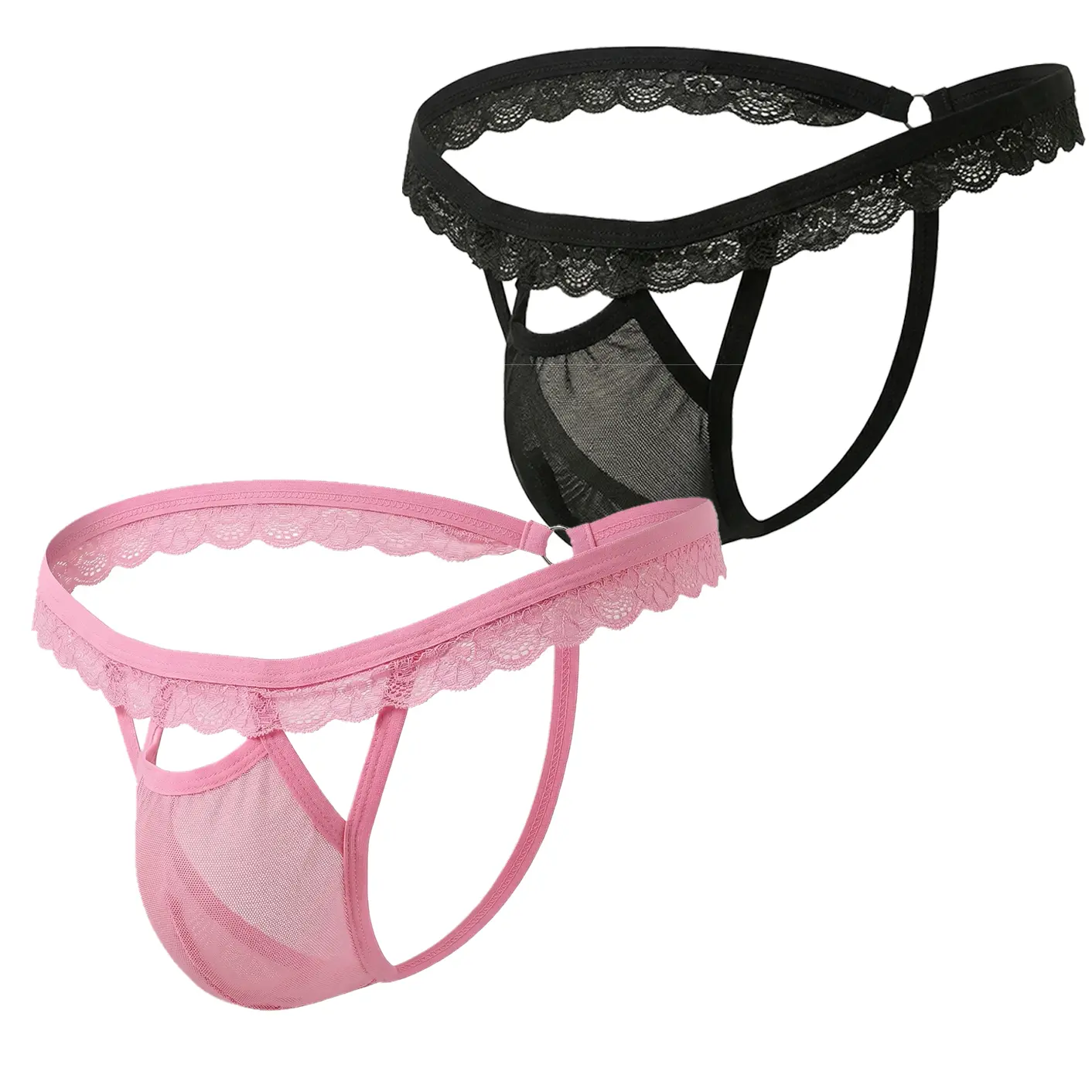 Bleso Thong for Men, Classic Lace Sissy Panties for Crossdressers, Breathable Lingerie with a Supportive Fit