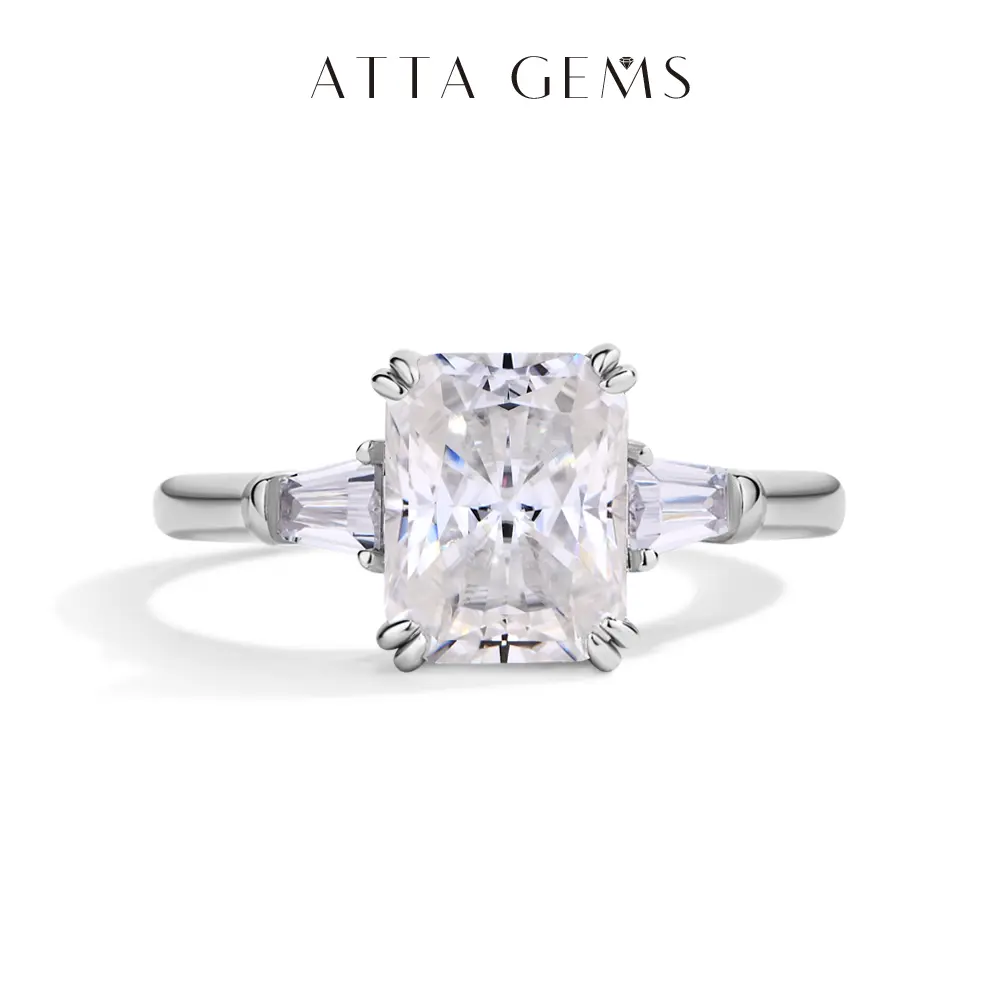 3.0CT D Color VVS1 Clarity Radiant Cut Synthetic Moissanite Solitaire Ring, Elegant Fashion Engagement Ring, Sizes 6-8 Anniversary Gift Wedding Band R147 summerwins,summerwins