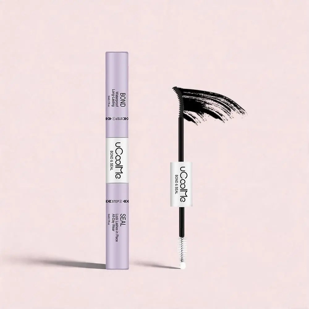 uCoolMe 2-in-1 Lash Bond & Seal Glue, Black or White Waterproof Eyelash Adhesive for DIY Lash Clusters & Extensions, Strong Hold, Beginner-Friendly Application, Long-Lasting Lash Glue